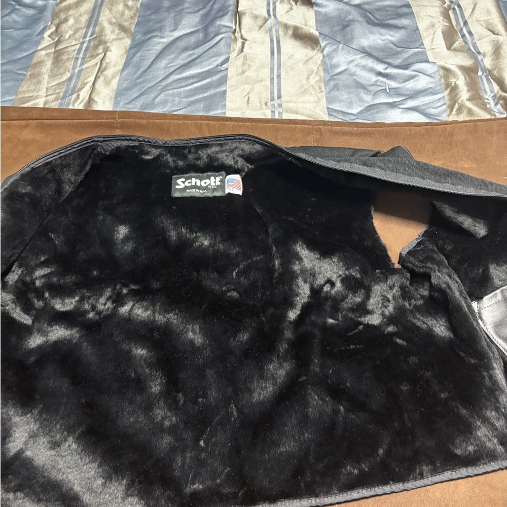 Schott NYC Black Faux Fur-Liner Only